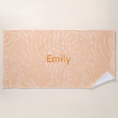 Individuelle Name Beach Handtuch - Sea Muschel & C (Vorderseite)