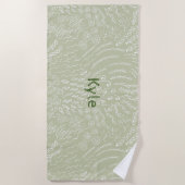 Individuelle Name Beach Handtuch - Sea Muschel & C (Vorderseite)