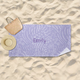 Individuelle Name Beach Handtuch - Sea Muschel & C