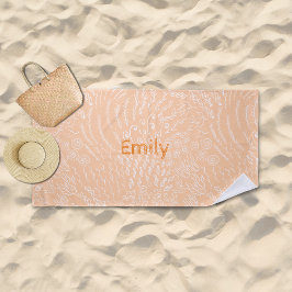 Individuelle Name Beach Handtuch - Sea Muschel & C