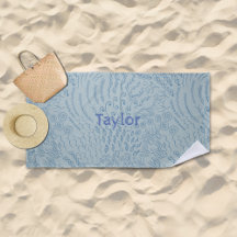 Individuelle Name Beach Handtuch Sea Muschel & Cor