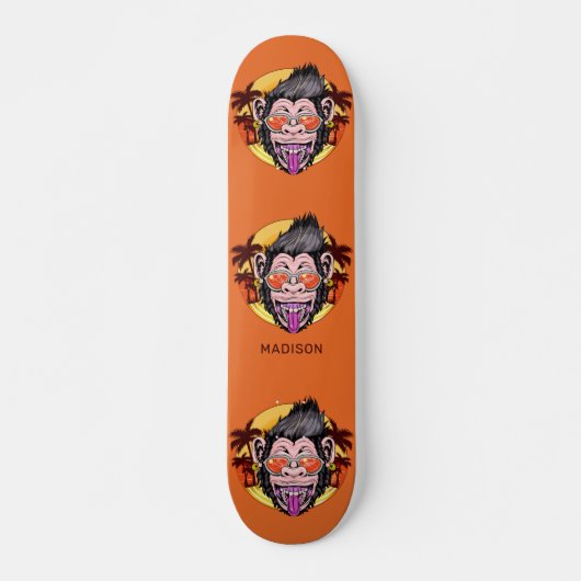 Individuelle Name Beach Monkey Skateboard (Vorne)