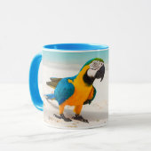 Individuelle Name Beach Parrot Tasse (Vorderseite Links)