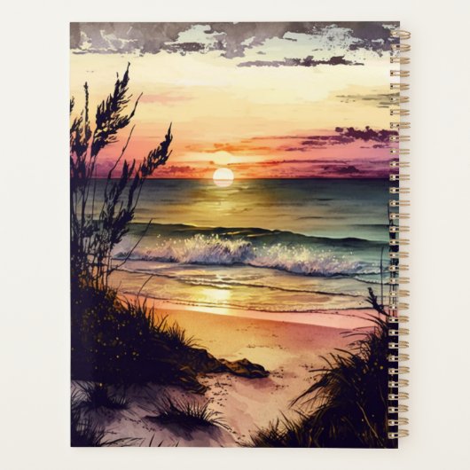 Individuelle Name Beach Planner, Custom Planer, Pl Planer (Rückseite)