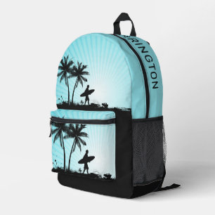 Individuelle Name Beach Surfer Bedruckter Rucksack