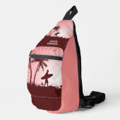 Individuelle Name Beach Surfer Crossbody Bag (Rechte Ecke)