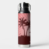 Individuelle Name Beach Surfer Trinkflasche (Vorderseite)