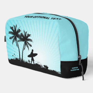 Individuelle Name Beach Surfer Waschbeutel