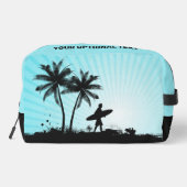 Individuelle Name Beach Surfer Waschbeutel (Rückseite)