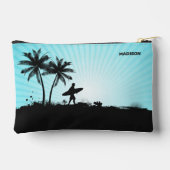 Individuelle Name Beach Surfer Zubehörtasche (Rückseite)