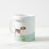 Individuelle Name Beagle Haustier Kaffeetasse (Vorderseite Links)
