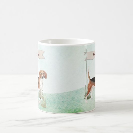 Individuelle Name Beagle Haustier Kaffeetasse (Mittel)