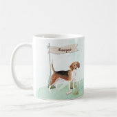 Individuelle Name Beagle Haustier Kaffeetasse (Links)