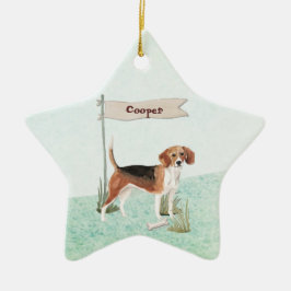 Individuelle Name Beagle Haustier Keramik Ornament