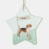Individuelle Name Beagle Haustier Keramik Ornament (Links)