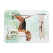 Individuelle Name Beagle Haustier Magnet (Horizontal)