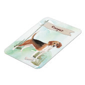 Individuelle Name Beagle Haustier Magnet (Linke Seite)