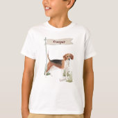 Individuelle Name Beagle Haustier T-Shirt (Vorderseite)