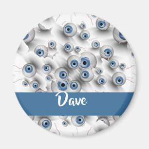 Individuelle Name beängstigende Augen Magnet