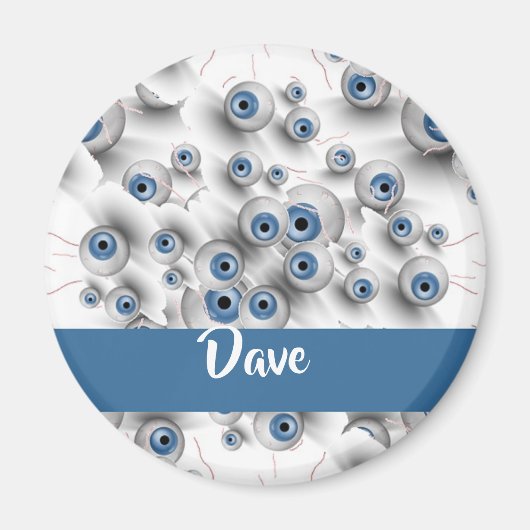 Individuelle Name beängstigende Augen Magnet (Vorne)