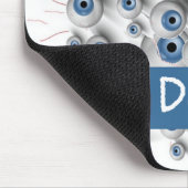 Individuelle Name beängstigende Augen Mousepad (Ecke)