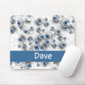 Individuelle Name beängstigende Augen Mousepad (Mit Mouse)