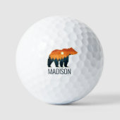 Individuelle Name Bear Forest Golfball (Vorderseite)