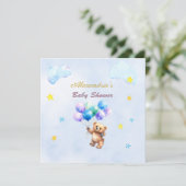 Individuelle Name Bear schwimmende Ballons Babydus (Stehend Vorderseite)