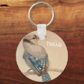 Individuelle Name Beautiful Bird Key Ring Schlüsselanhänger (Vorderseite)