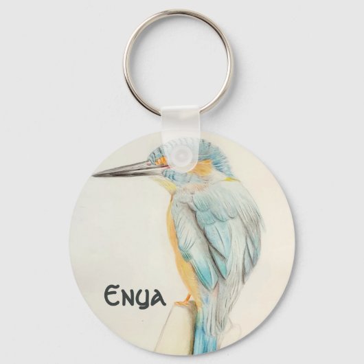 Individuelle Name Beautiful Bird Key Ring Schlüsselanhänger (Vorderseite)