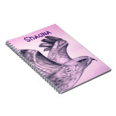 Individuelle Name Beautiful Bird Notebook Notizblock (Rechte Seite)