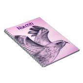 Individuelle Name Beautiful Bird Notebook Notizblock (Rechte Seite)