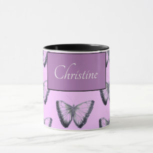 Individuelle Name Beautiful Butterfly Tasse