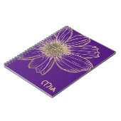 Individuelle Name Beautiful Gold Blume Design Note Notizblock (Linke Seite)