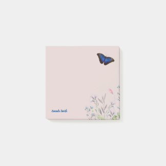 individuelle Name Beautiful Morpho Butterfly Wildb Post-it Klebezettel