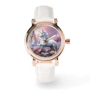 Individuelle Name Beautiful Unicorn Armbanduhr