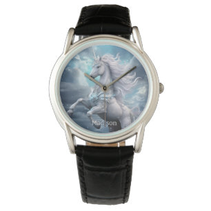 Individuelle Name Beautiful Unicorn Armbanduhr