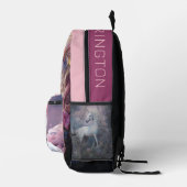 Individuelle Name Beautiful Unicorn Bedruckter Rucksack (Rechts)