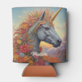 Individuelle Name Beautiful Unicorn Dosenkühler (Rückseite)