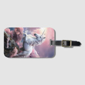 Individuelle Name Beautiful Unicorn Gepäckanhänger (Vorderseite (Horizontal))