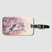 Individuelle Name Beautiful Unicorn Gepäckanhänger (Vorderseite (Horizontal))