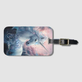 Individuelle Name Beautiful Unicorn Gepäckanhänger (Vorderseite (Horizontal))
