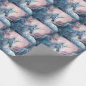 Individuelle Name Beautiful Unicorn Geschenkpapier (Ecke)