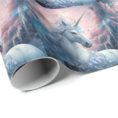 Individuelle Name Beautiful Unicorn Geschenkpapier (Rolleneckpunkt)