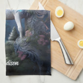 Individuelle Name Beautiful Unicorn Geschirrtuch (Viertel Falte)