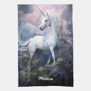 Individuelle Name Beautiful Unicorn Geschirrtuch