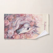 Individuelle Name Beautiful Unicorn Handtuch (Handtuch)