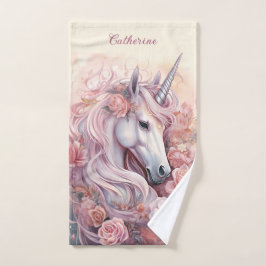Individuelle Name Beautiful Unicorn Handtuch