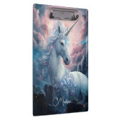 Individuelle Name Beautiful Unicorn Klemmbrett (Rechts)