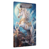 Individuelle Name Beautiful Unicorn Klemmbrett (Rechts)